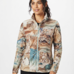 Casaca Fleece Columbia para Mujer con Cremallera y Estampado Paisaje