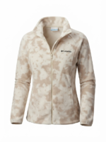 Casaca de Forro Polar Columbia para Mujer – Crema y Beige Estampado - Imagen 3