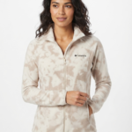 Casaca de Forro Polar Columbia para Mujer – Crema y Beige Estampado