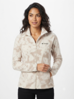 Casaca de Forro Polar Columbia para Mujer – Crema y Beige Estampado