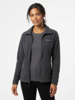 Casaca de Forro Polar Columbia para Mujer – Gris Carbón - Imagen 2