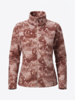Casaca de Forro Polar Columbia para Mujer – Terracota y Rosa Estampado - Imagen 3