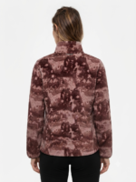 Casaca de Forro Polar Columbia para Mujer – Terracota y Rosa Estampado - Imagen 2