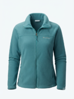 Casaca Forro Polar Columbia para Mujer con Cremallera – Verde Turquesa - Imagen 3