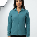 Casaca Forro Polar Columbia para Mujer con Cremallera – Verde Turquesa