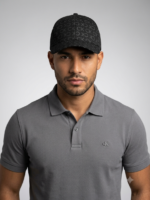 Calvin Klein Gorra con Estampado Integral de Monograma CK Unisex Negro - Imagen 2