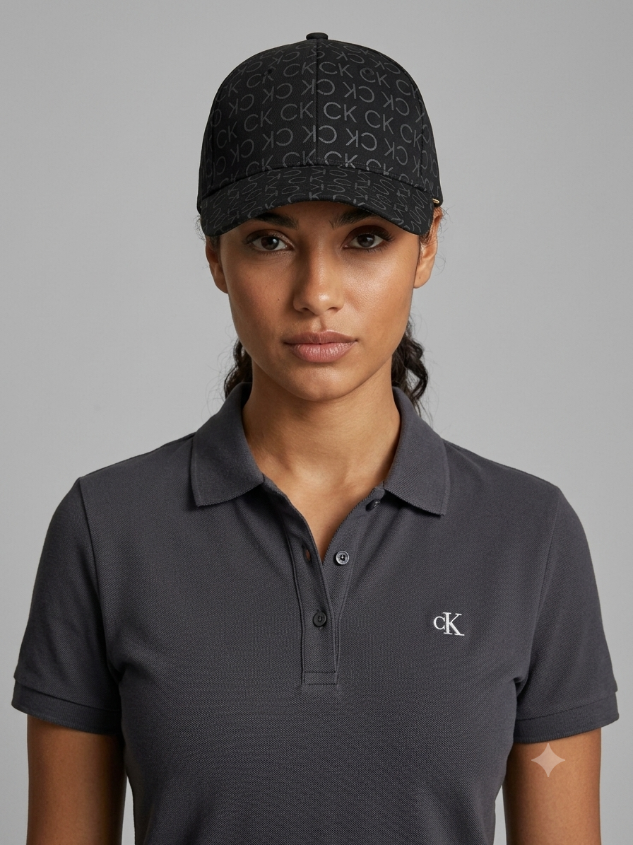 gorra-calvin-klein-estampado-monograma-ck-unisex-negro-mujer Calvin Klein Gorra con Estampado Integral de Monograma CK Unisex Negro - Imagen 1