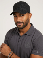 Guess Gorra con Estampado Monograma 4G y Placa Frontal Unisex Negro - Imagen 2
