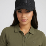 Guess Gorra con Estampado Monograma 4G y Placa Frontal Unisex Negro