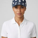 Michael Kors Gorra Monograma MK con Lunares Grandes Polka Dot Unisex Azul Marino y Blanco