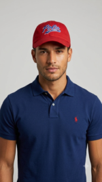 Polo Ralph Lauren Gorra con Bordado Retro Cursivo Polo Unisex Rojo
