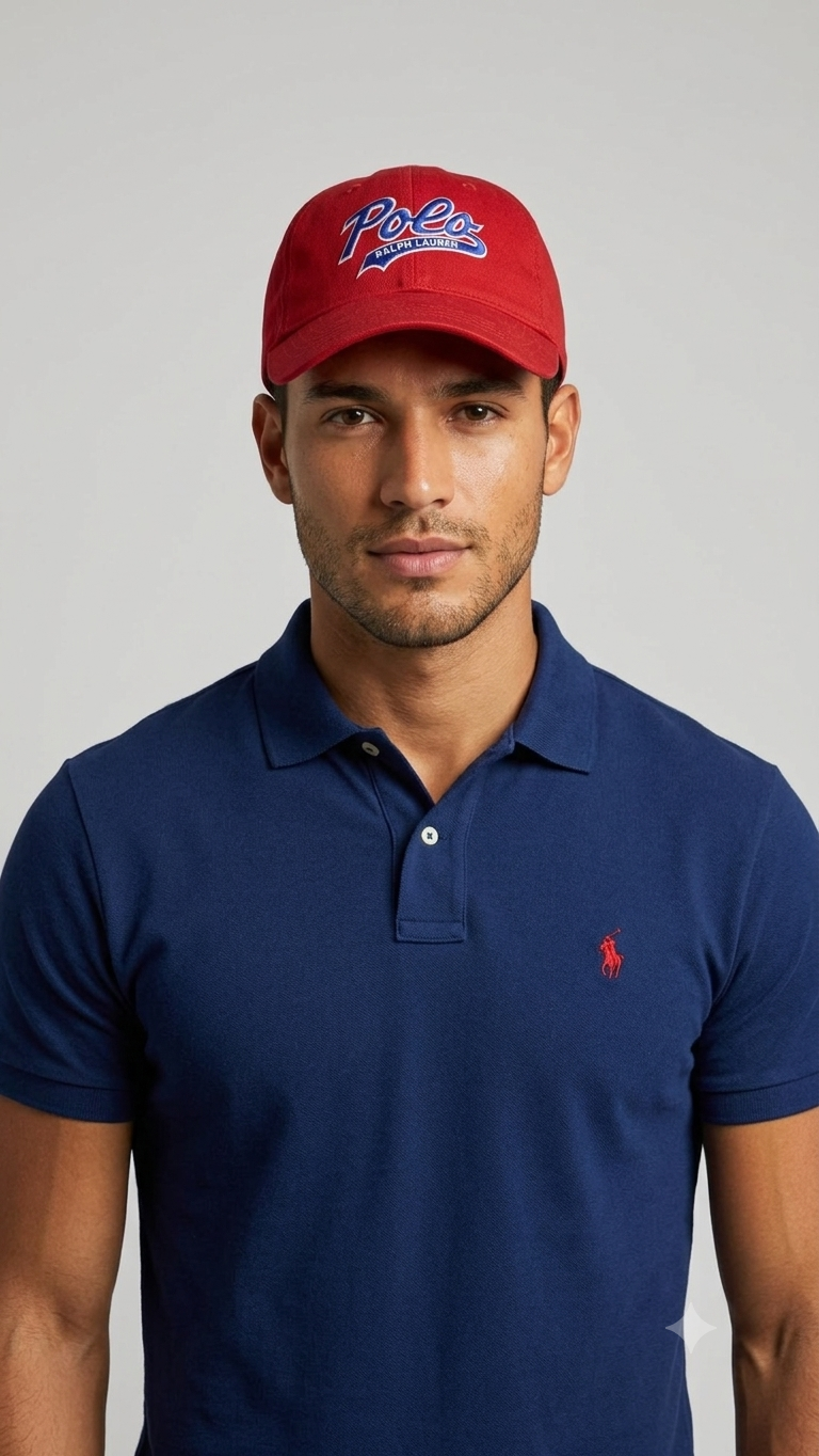 gorra-polo-ralph-lauren-bordado-retro-cursivo-rojo-hombre Polo Ralph Lauren Gorra con Bordado Retro Cursivo Polo Unisex Rojo - Imagen 1