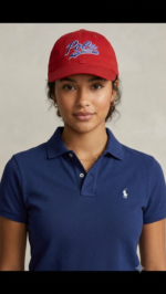 Polo Ralph Lauren Gorra con Bordado Retro Cursivo Polo Unisex Rojo - Imagen 2