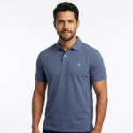 The Iconic Mesh Polo Ralph Lauren Manga Corta para Hombre Azul Acero