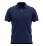 The Iconic Mesh Polo Ralph Lauren Polo para Hombre Azul Marino con Bordado Rojo - Imagen 2