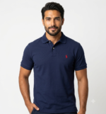 The Iconic Mesh Polo Ralph Lauren Polo para Hombre Azul Marino con Bordado Rojo