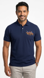 The Iconic Mesh Polo Ralph Lauren Triple Pony para Hombre Azul Marino