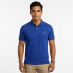 The Iconic Mesh Polo Ralph Lauren Polo para Hombre Azul Real Bordado Amarillo