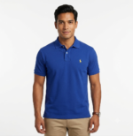 The Iconic Mesh Polo Ralph Lauren Polo para Hombre Azul Real Bordado Amarillo