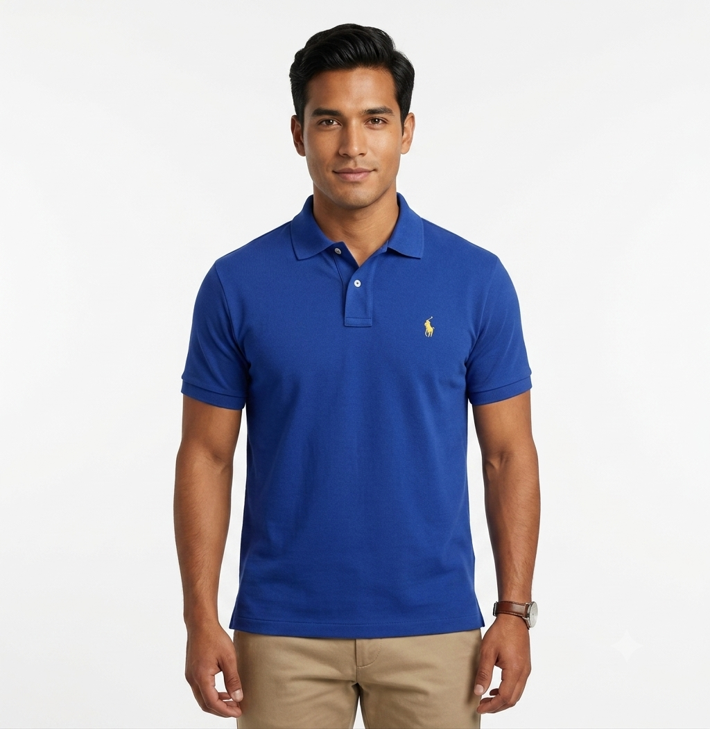 polo-ralph-lauren-hombre-azul-real-logo-bordado-amarillo The Iconic Mesh Polo Ralph Lauren Polo para Hombre Azul Real Bordado Amarillo - Imagen 1