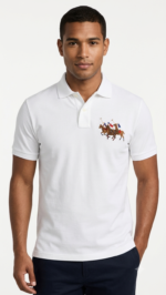 The Iconic Mesh Polo Ralph Lauren Triple Pony para Hombre Blanco