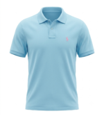 The Iconic Mesh Polo Ralph Lauren Polo para Hombre Celeste Claro Bordado Rosado - Imagen 2