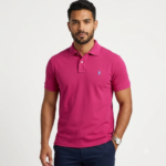 The Iconic Mesh Polo Ralph Lauren Polo para Hombre Fucsia / Magenta Logo Bordado Azul Claro