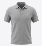 The Iconic Mesh Polo Ralph Lauren Manga Corta para Hombre Gris Jaspeado - Imagen 2