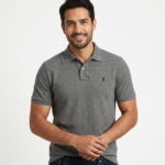The Iconic Mesh Polo Ralph Lauren Polo para Hombre Gris Medio Jaspeado