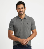 The Iconic Mesh Polo Ralph Lauren Polo para Hombre Gris Medio Jaspeado