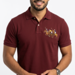 The Iconic Mesh Polo Ralph Lauren Triple Pony para Hombre Guinda / Vino
