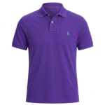 The Iconic Mesh Polo Ralph Lauren Polo para Hombre Púrpura Logo Bordado Verde - Imagen 2