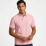 The Iconic Mesh Polo Ralph Lauren Polo para Hombre Rosado Claro Logo Bordado Blanco