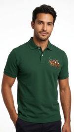 The Iconic Mesh Polo Ralph Lauren Triple Pony para Hombre Verde Botella