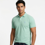 The Iconic Mesh Polo Ralph Lauren Manga Corta para Hombre Verde Menta