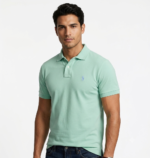 The Iconic Mesh Polo Ralph Lauren Manga Corta para Hombre Verde Menta