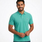 The Iconic Mesh Polo Ralph Lauren Polo para Hombre Verde Menta Logo Bordado Rosado