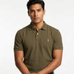 The Iconic Mesh Polo Ralph Lauren Polo para Hombre Verde Olivo Logo Bordado Dorado