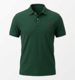 The Iconic Mesh Polo Ralph Lauren Polo para Hombre Verde Oscuro Logo Bordado Rojo - Imagen 2
