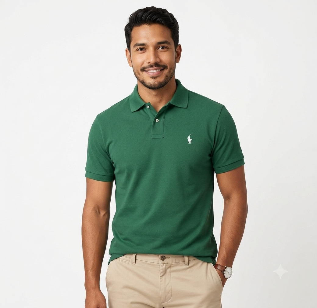 polo-ralph-lauren-hombre-verde-pino-logo-bordado-blanco The Iconic Mesh Polo Ralph Lauren Polo para Hombre Verde Pino Logo Bordado Blanco - Imagen 1