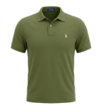 The Iconic Mesh Polo Ralph Lauren Manga Corta para Hombre Verde Olivo - Imagen 2