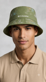 Columbia Sombrero Piluso Bucket Hat Reversible para Mujer Estampado Botánico y Verde Salvia - Imagen 6