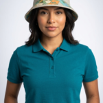 Columbia Sombrero Piluso Bucket Hat Reversible para Mujer Estampado Multicolor y Celeste Pastel