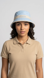 Columbia Sombrero Piluso Bucket Hat Reversible para Mujer Estampado Multicolor y Celeste Pastel - Imagen 2