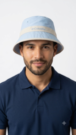 Columbia Sombrero Piluso Bucket Hat Reversible para Mujer Estampado Multicolor y Celeste Pastel - Imagen 4