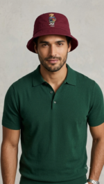 Polo Ralph Lauren Sombrero Piluso Bucket Hat Polo Bear Vino Borgoña