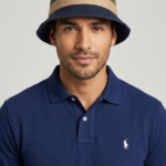 Polo Ralph Lauren Sombrero Piluso Bucket Hat Bicolor Verde Militar, Beige y Azul Marino
