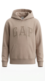 Polera GAP Kids Beige con Capucha y Logo Bordado para Niño - Imagen 2