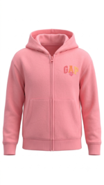 Polera GAP Kids Rosa con Cremallera y Capucha Niña - Imagen 2