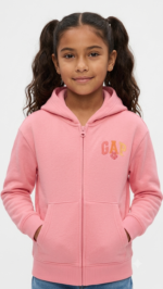 Polera GAP Kids Rosa con Cremallera y Capucha Niña